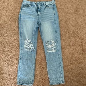 Never Worn Distressed Mom Jeans